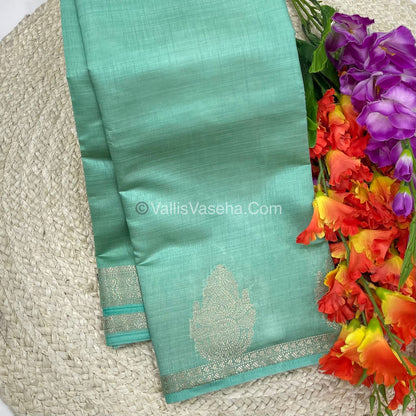 Semi Tussar Silk Saree |Pastel Green  shade |VVSTS046