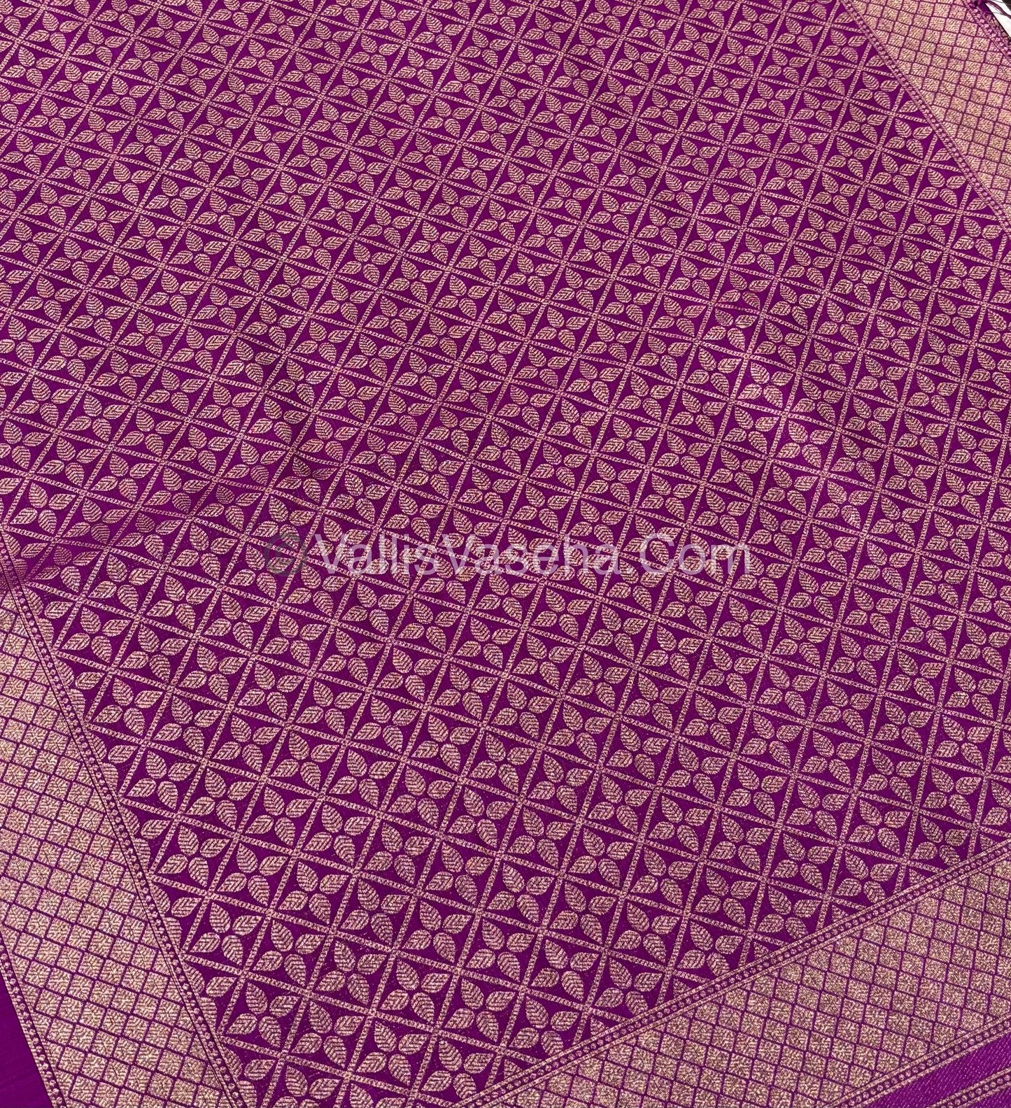 Banarasi - Heritage Silk - Semi Kathan Silk - Purplish Pink Shade - VVBHS007
