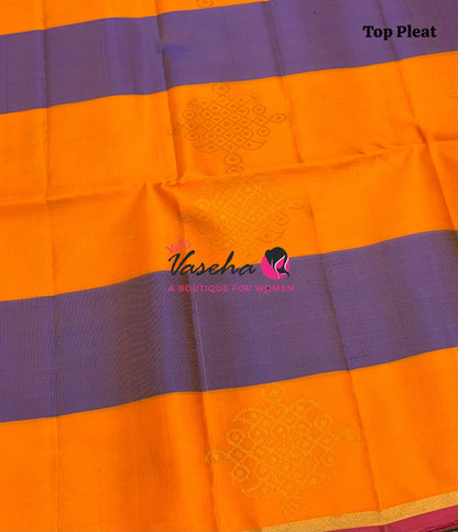 Pure Soft Silk Saree - Partly Pallu -  Half & Half Saree - VVPSS088