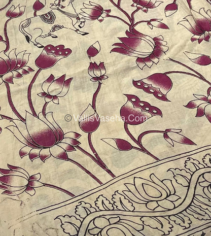 Pure Kalamkari Cotton Saree - VVPKC001