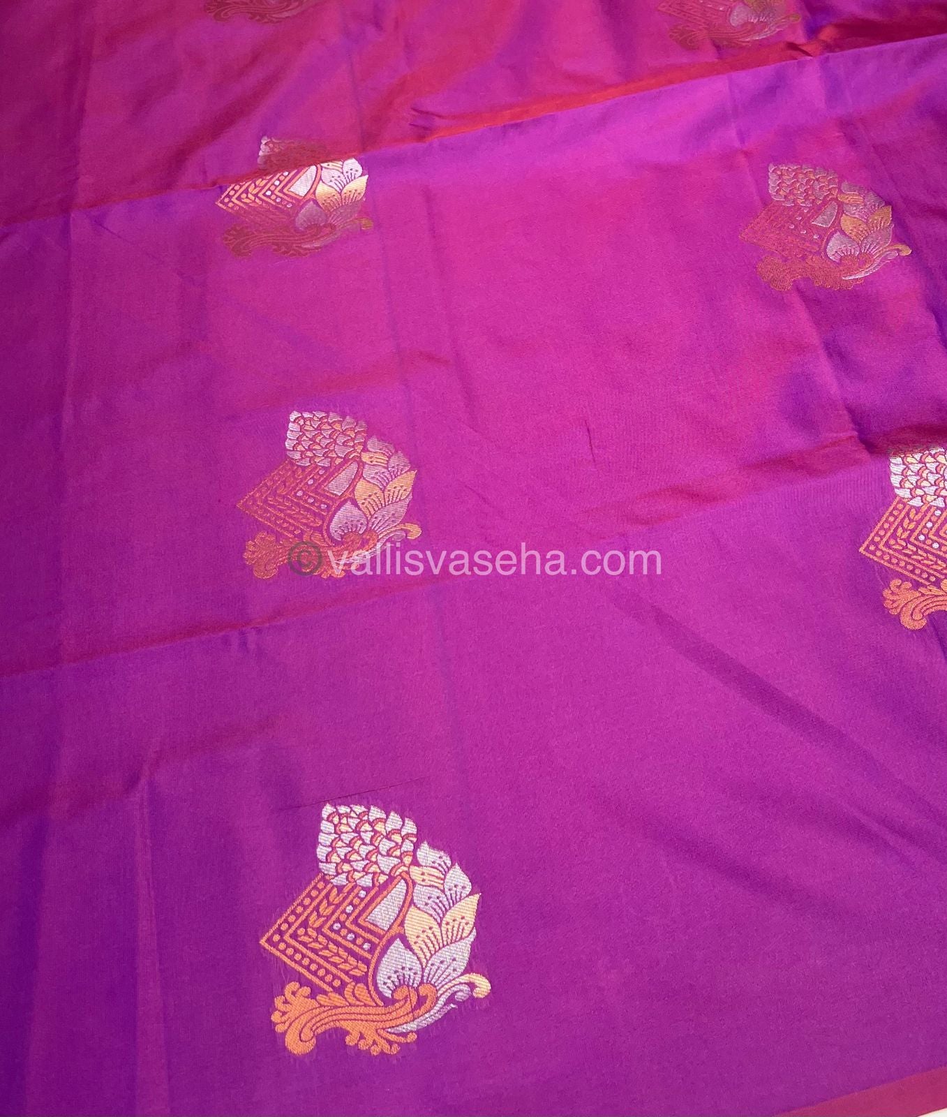 Semi Soft Silk - Border less - Purple Shade -VVSSS007