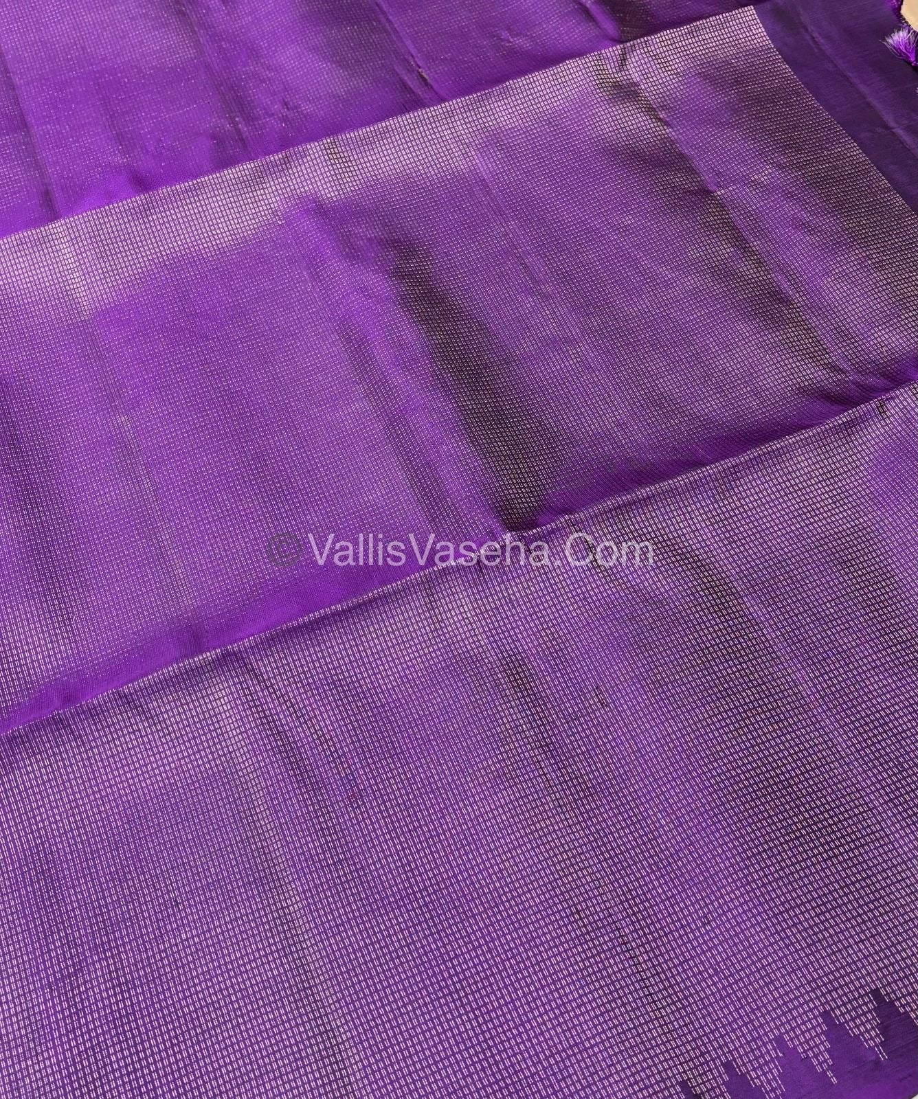 Pure Soft Silk Saree - Dark Purple Shade - VVPSS060