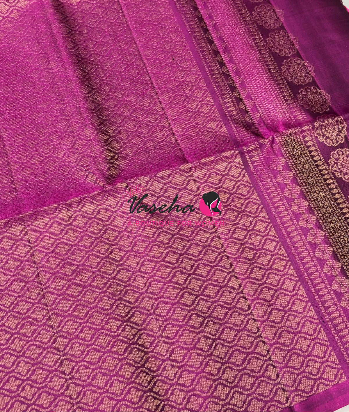 Pure Soft Silk Saree  - Purple Shade - VVPSS094