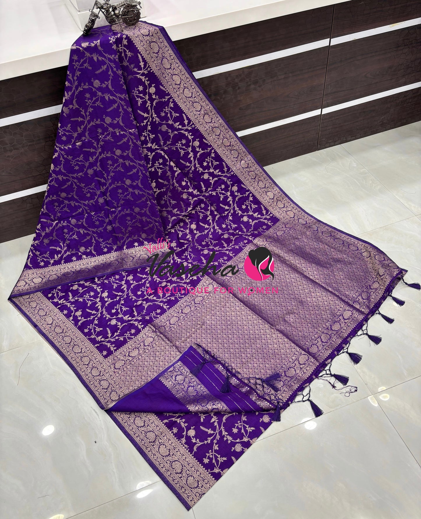 Banarasi - Heritage Silk - Semi Kathan Silk - Purple - VVBHS001