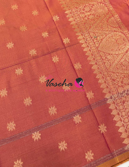 Semi Soft Silk  - Orange Shade - VVSSS041