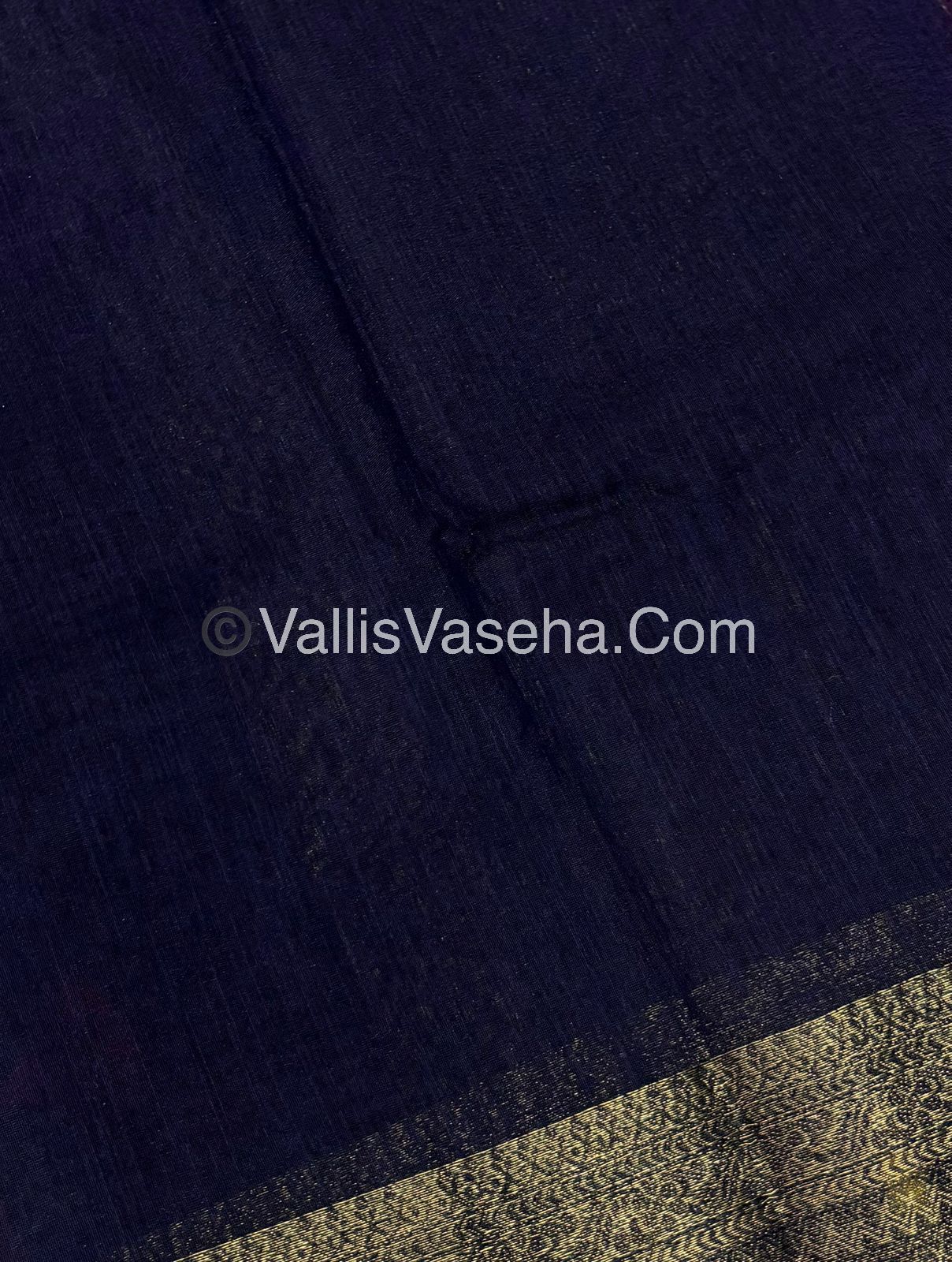 Bamboo Silk Saree - Red With Navy Blue Shade - VVBSS003