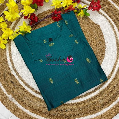 Ready Made - Semi Raw Silk - Kurti - VVSRK003