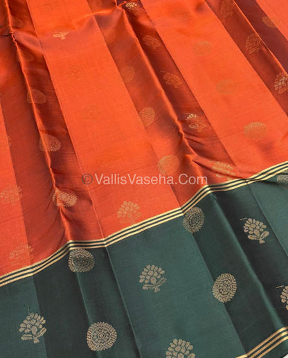 Half Mix - Pure Soft Silk Saree - Long Retta Petta Border with Butta - VVPSS050