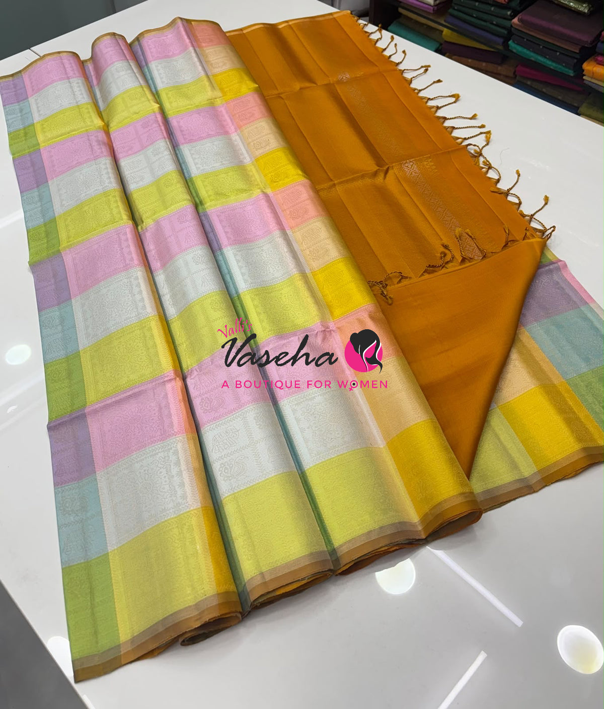 Pure Soft Silk Saree  - Pazhum Pazhamum Checks - VVPSS092