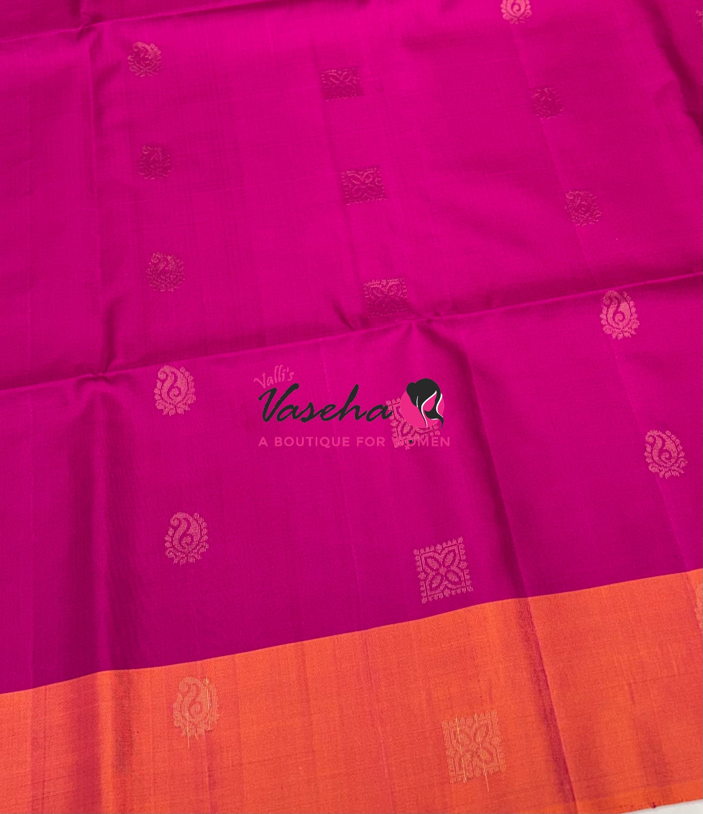 Pure Soft Silk Saree - Pink & Peachish Orange - VVPSS091