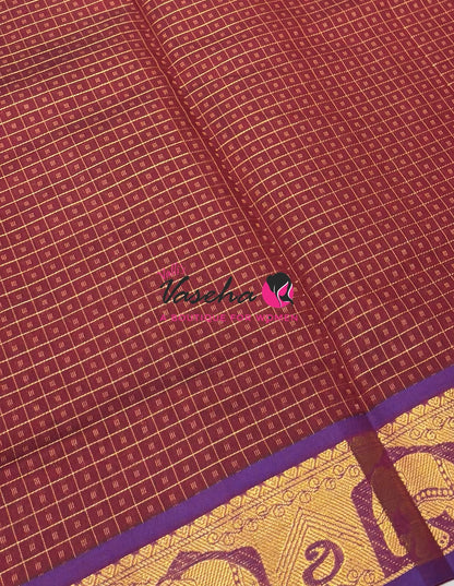 Semi Silk Cotton Saree | Lakshadeepam  |VVSSC009