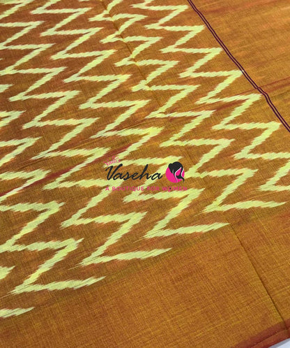 Ikkat Mercerised Cotton Saree - Single Ikkat - VVIKS001