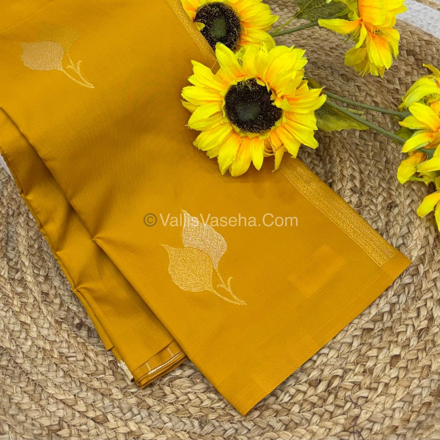 Semi Soft Silk - Border less - Yellow Shade -VVSSS025