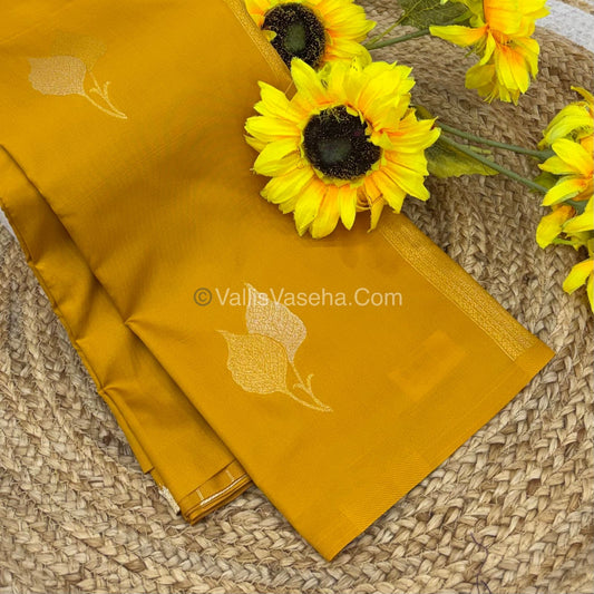 Semi Soft Silk - Border less - Yellow Shade -VVSSS025