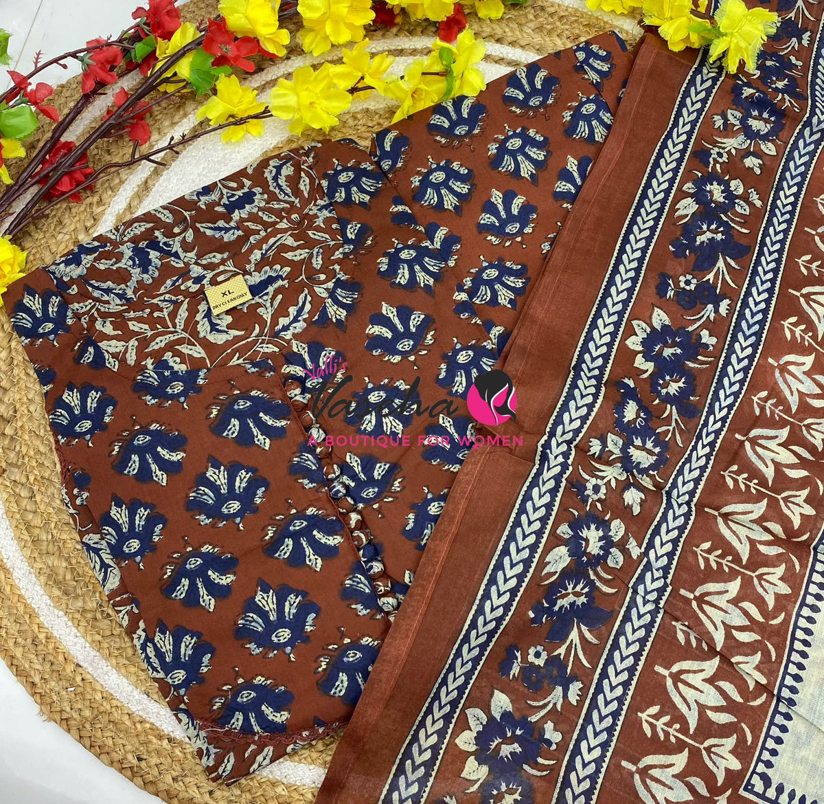 Ready Made | Anarkali Set  |Salwar, Kameez & Duppatta(3pc)|Cotton |VVRMS040