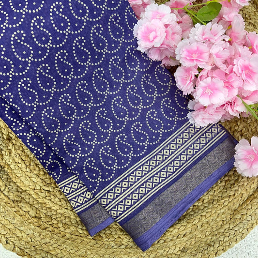 Casual Wear - Fancy Mixed Muslin Cotton - Lavendar Shade - VVFMC003