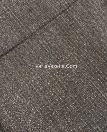 Art Tussar / Art Silk - Grey & Grey Shade - VVATS004