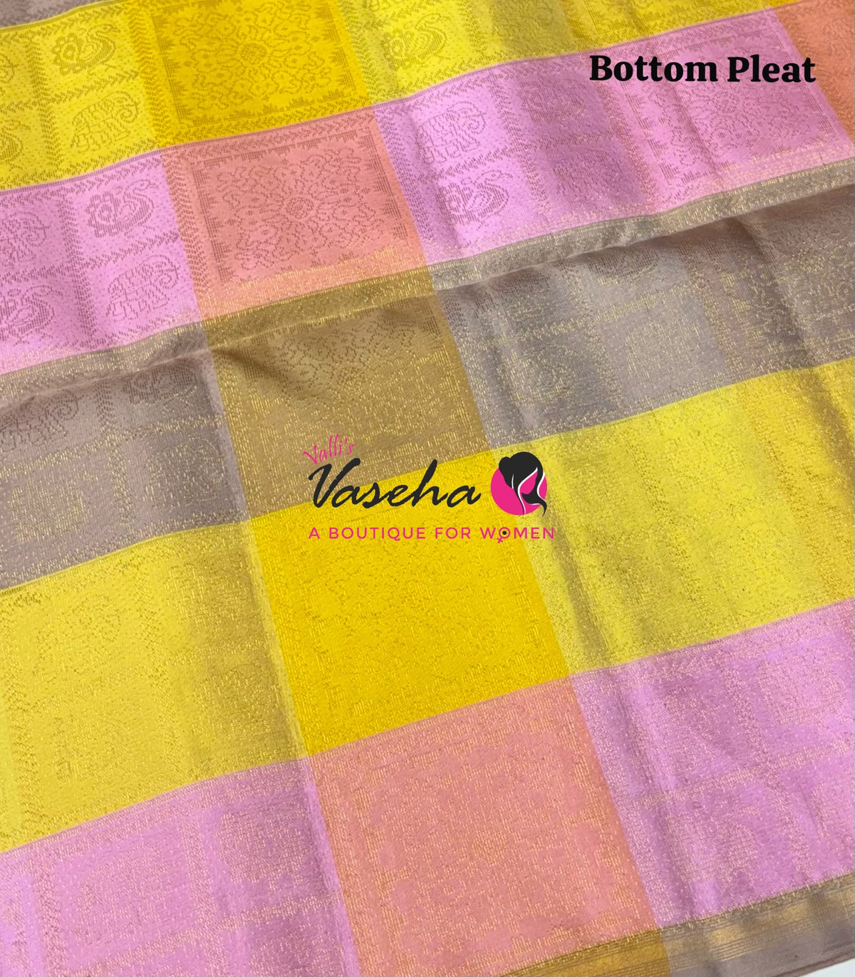 Pure Soft Silk Saree - Partly Pallu -  Half & Half Saree - VVPSS088