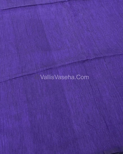 Khadi Cotton Sarees with Kalamkari Blouse - VVKCK001