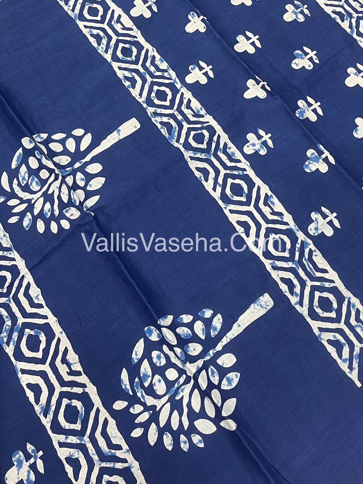 Pure Soft Mul Mul Cotton Sarees - Hand Block Prints - VVMMC008