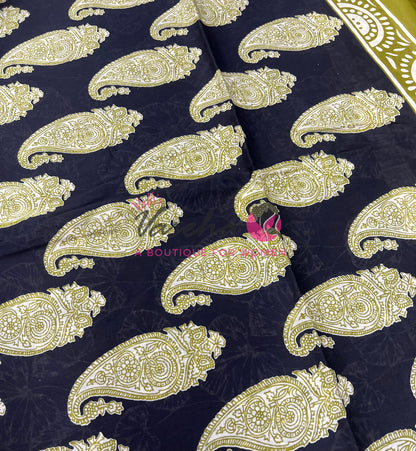 Pure Soft Mul Mul Cotton Sarees - Hand Block Prints - VVMMC010