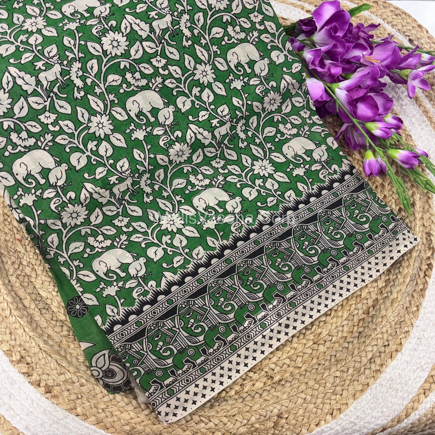 Pure Kalamkari Cotton Saree - VVPKC002