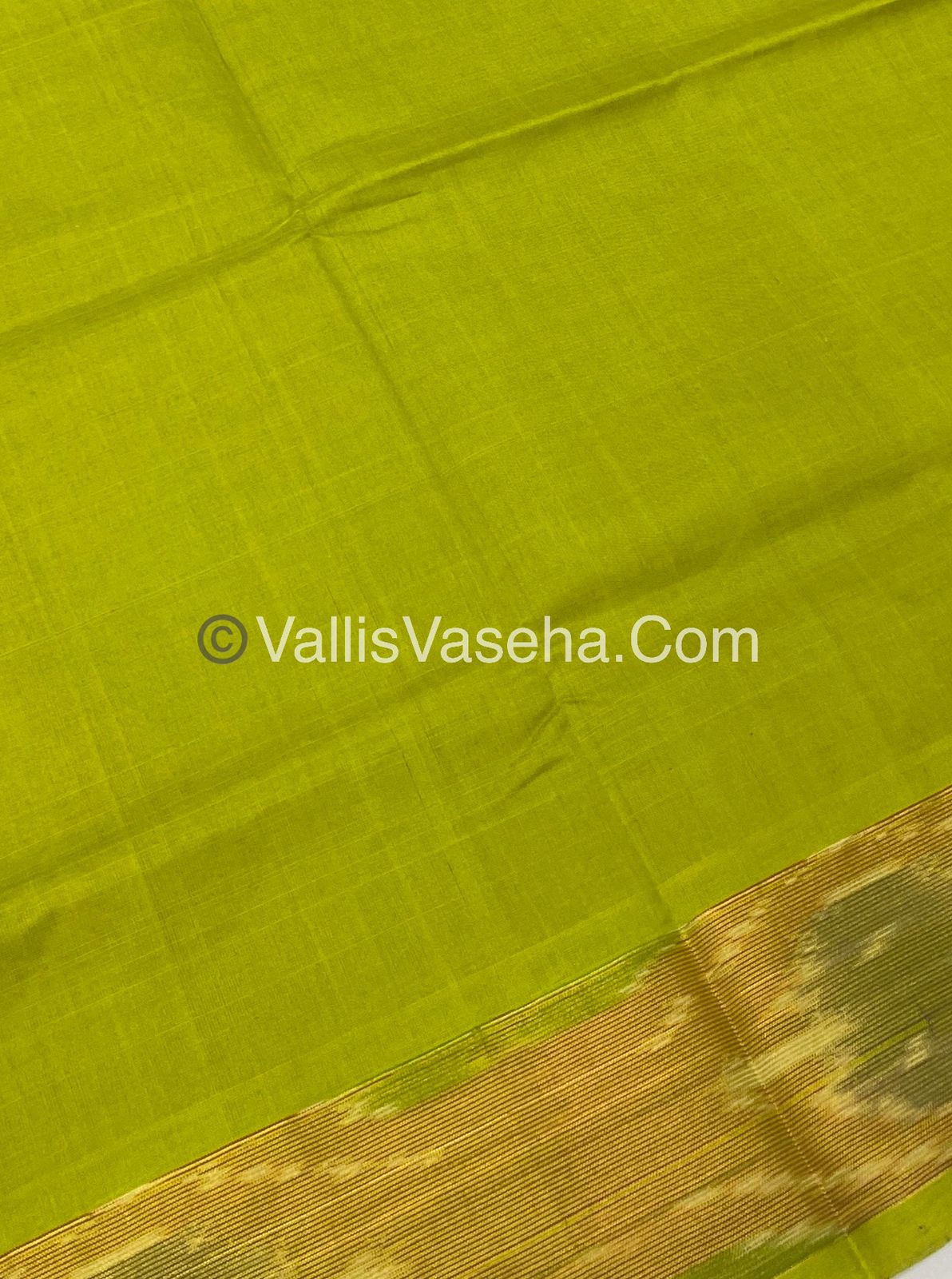 Semi Silk Cotton Saree - Purplish Wine & Green  - VVSSC001