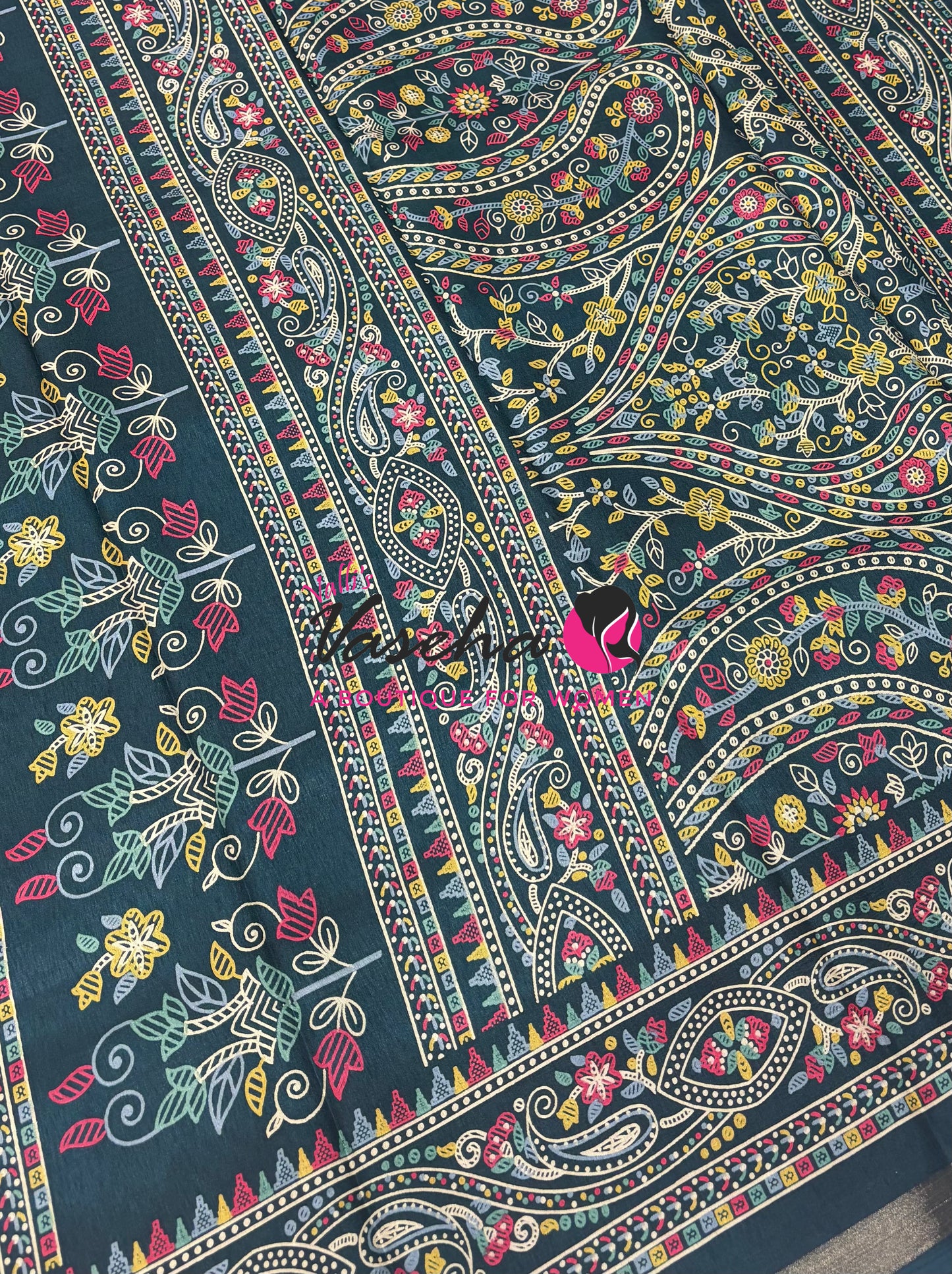 Casual Wear - Fancy Printed Silk  - Navy Blue Shade - VVFPS001