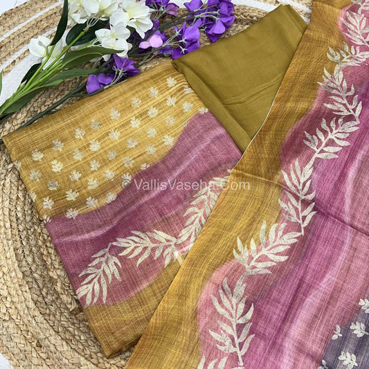 Digital Printed Tissue Linen Salwar Material  | VVUSM003
