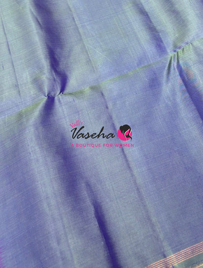 Pure Soft Silk Saree  - Blue & Light Blue Combo  - VVPSS055