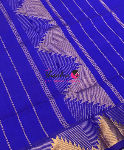 Semi Silk Cotton Saree |  Pazhum Pazhamum Checks Design |VVSSC018