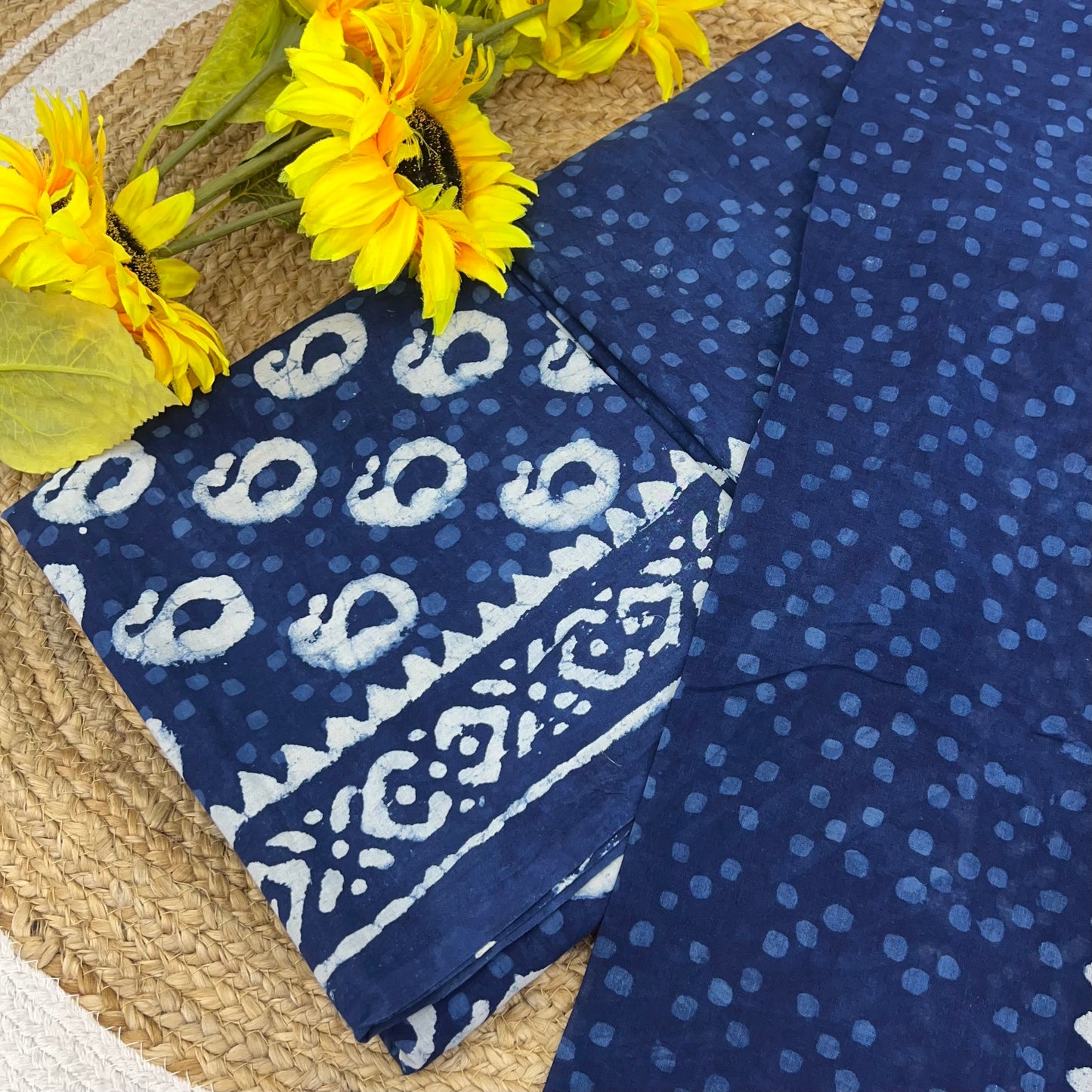 Pure Mul Mul Cotton - Bagru/ Dabu Print - VVUSM002