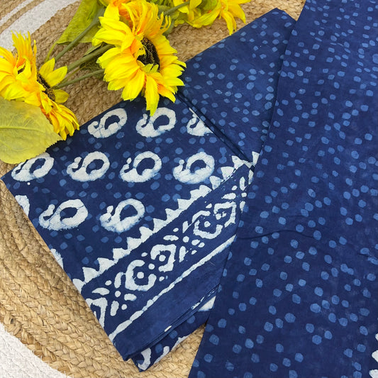 Pure Mul Mul Cotton - Bagru/ Dabu Print - VVUSM002