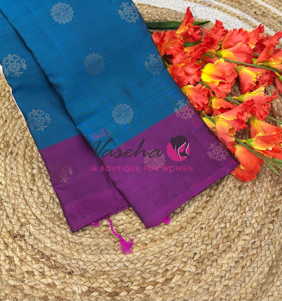 Half Mix - Pure Soft Silk Saree - Border with Butta - VVPSS105