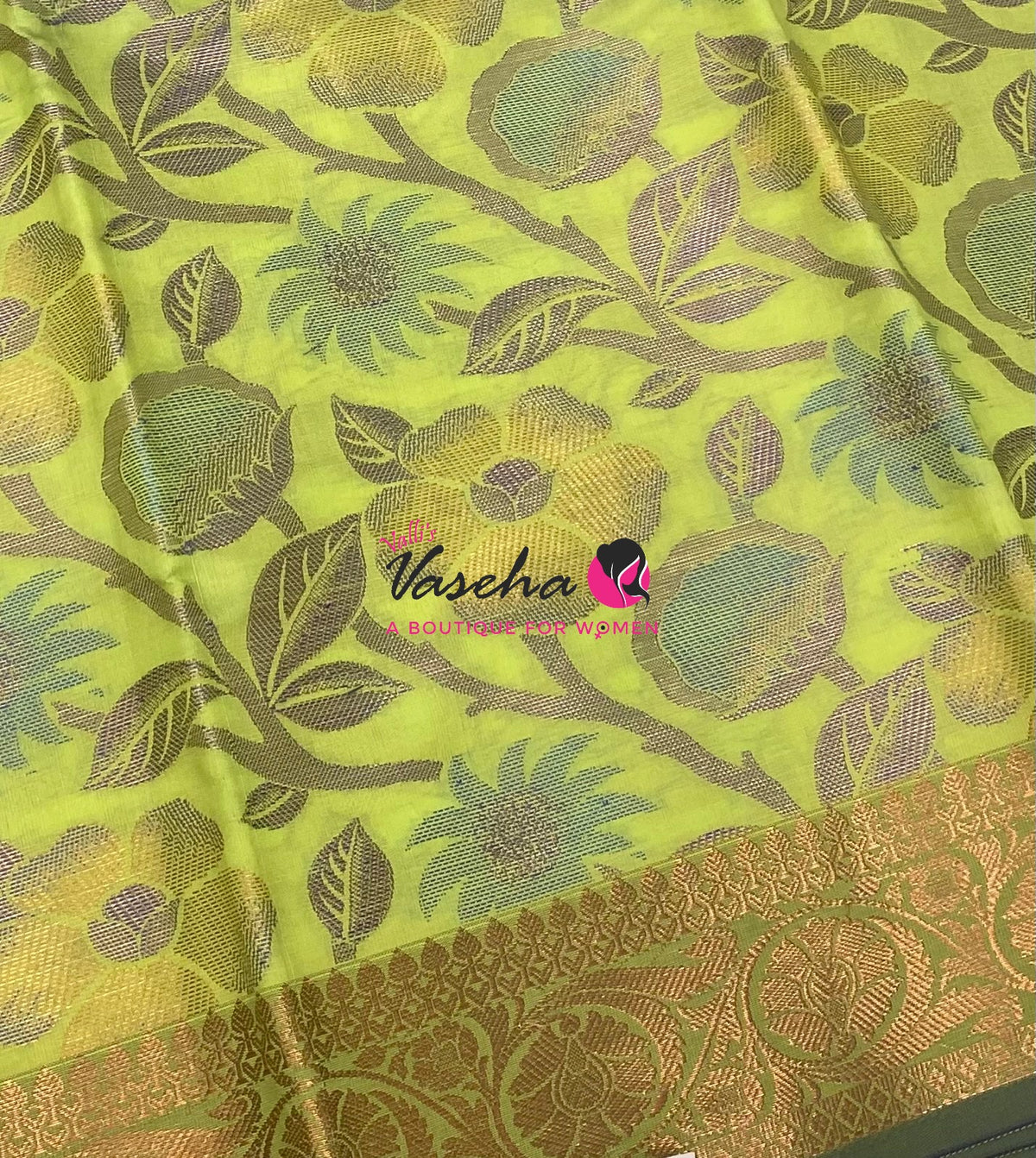 40% less - Offer Saree - Semi Banarsi Silk Saree - VVDS008