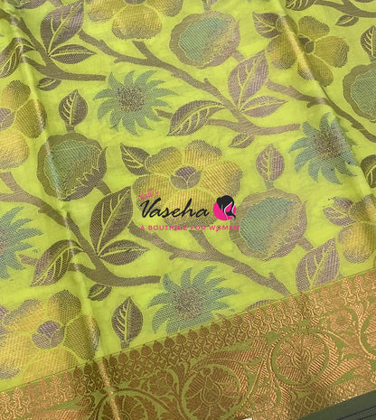 40% less - Offer Saree - Semi Banarsi Silk Saree - VVDS008