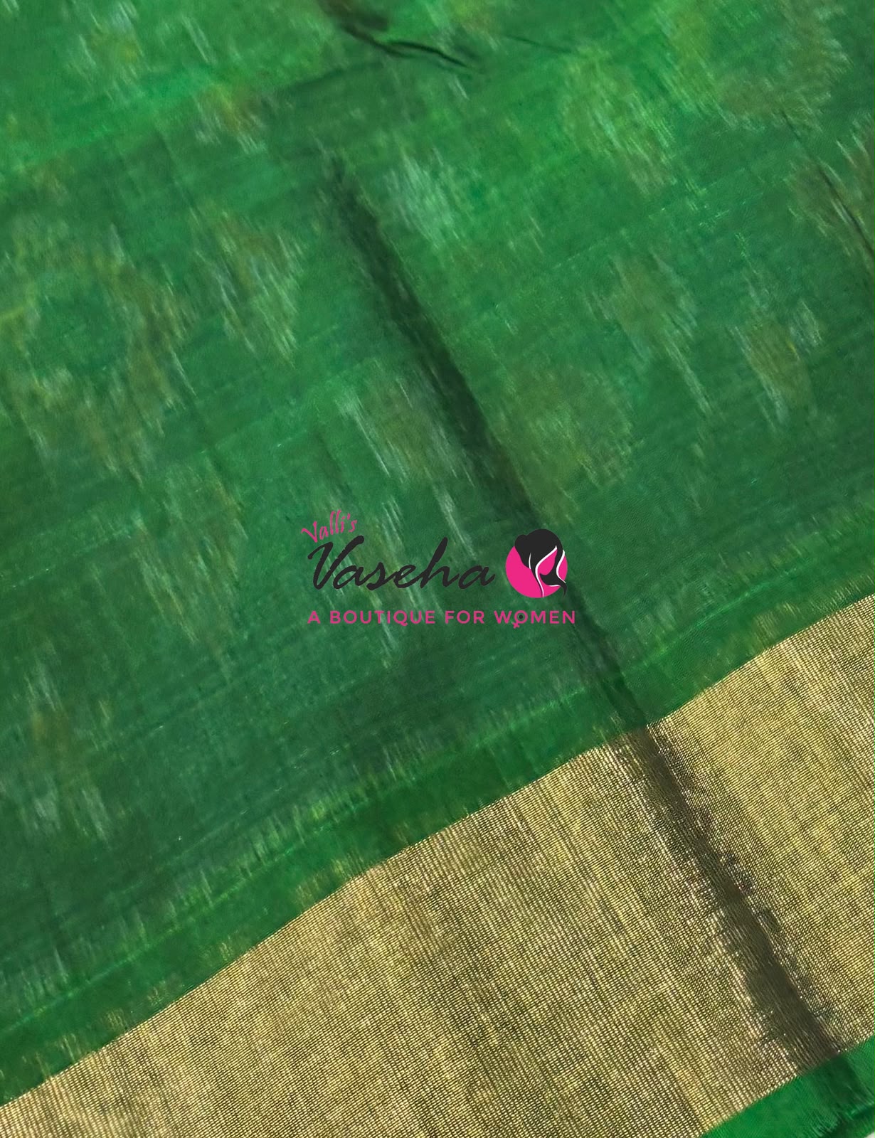 Pochampally Silk Cotton Saree - Purple &  Green Shade - VVPPS001