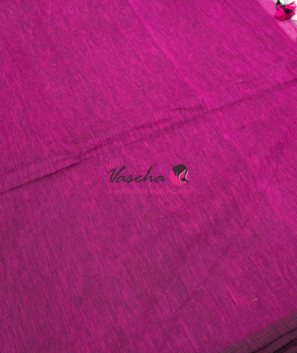Kadhi Cotton Sarees with Kalamkari Blouse - VVKCK002