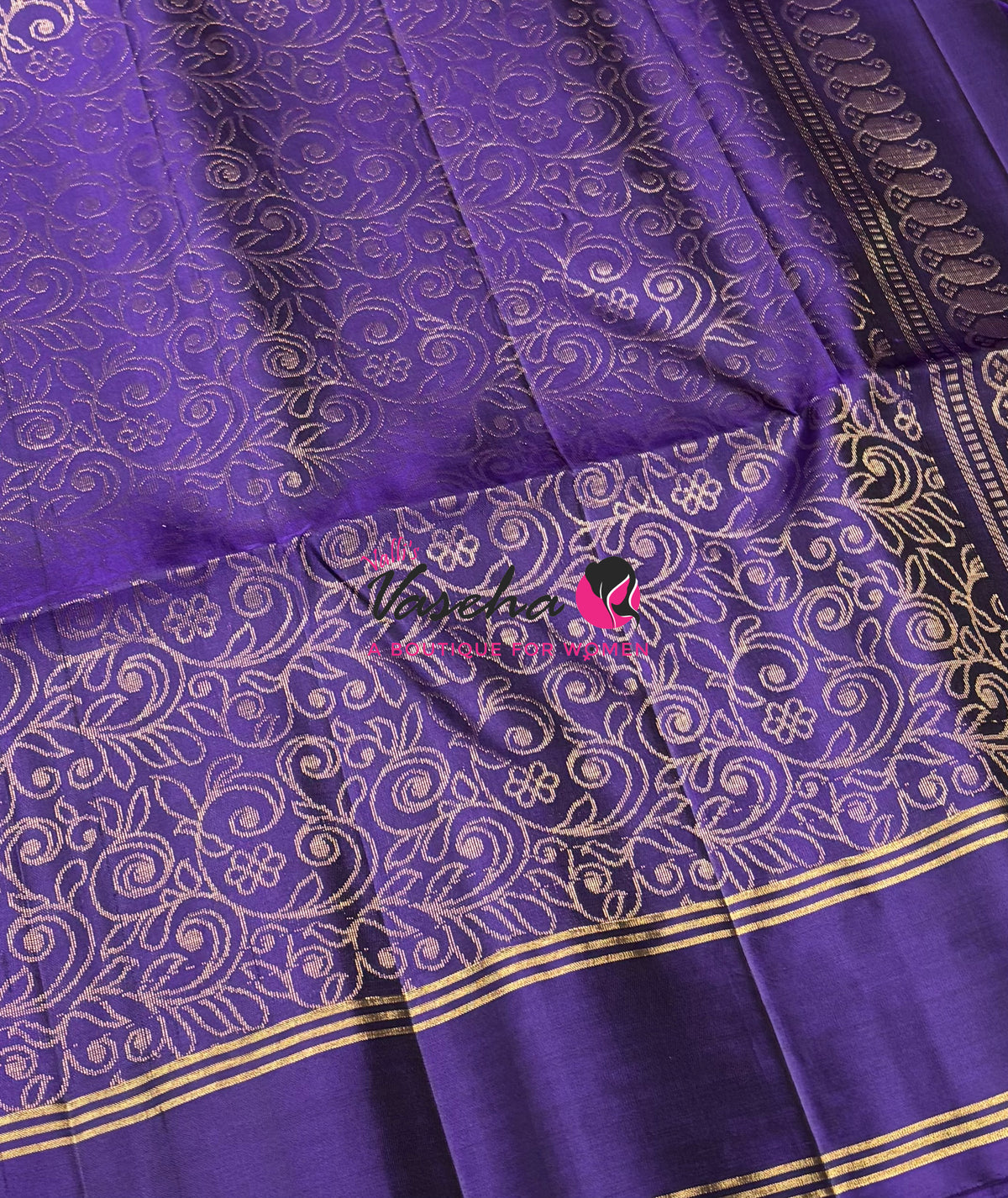 Pure Soft Silk Saree  - Lavender & Purple Combo - VVPSS140