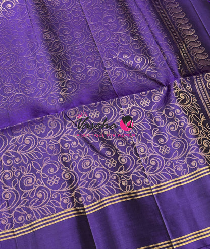 Pure Soft Silk Saree  - Lavender & Purple Combo - VVPSS140