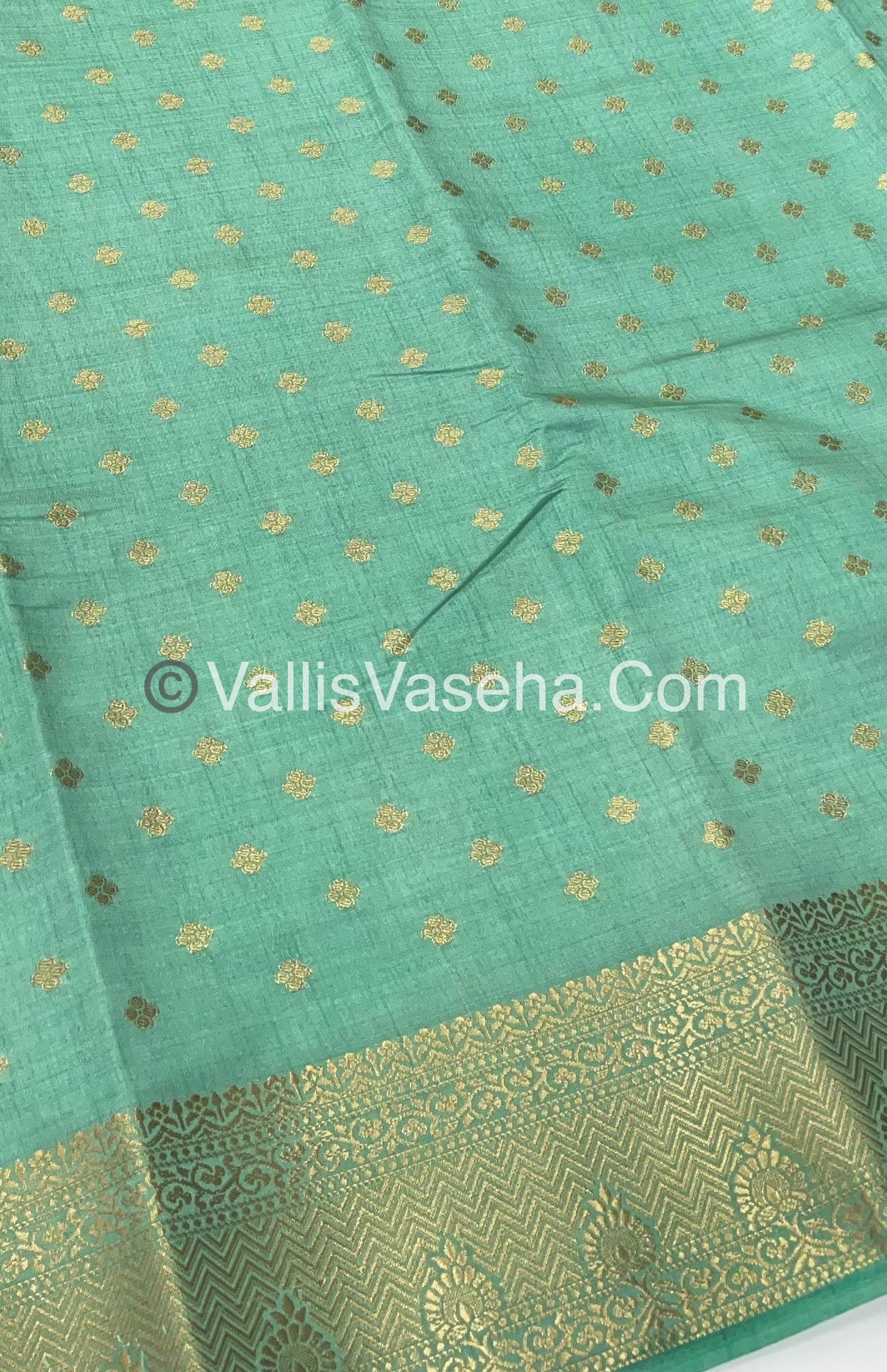 Semi Tussar Silk  - Pastal Green Shade  - VVSTS015