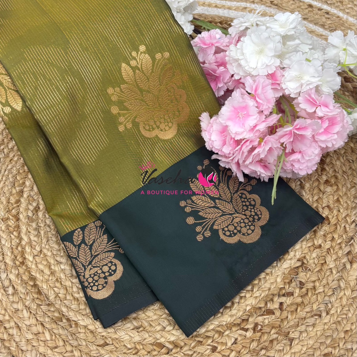 Semi Soft Silk - Green With Green - VVSSS039