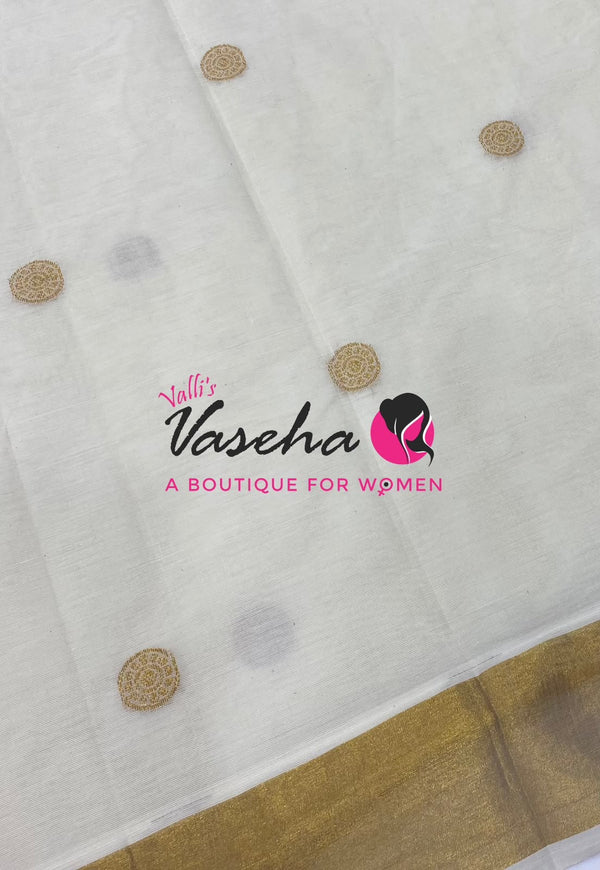 Kerala Cotton Saree - VVKCS029