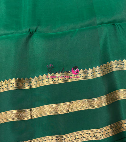 Half Mixed  Soft Silk Saree - Purplish Pink & Green - VVPSS077