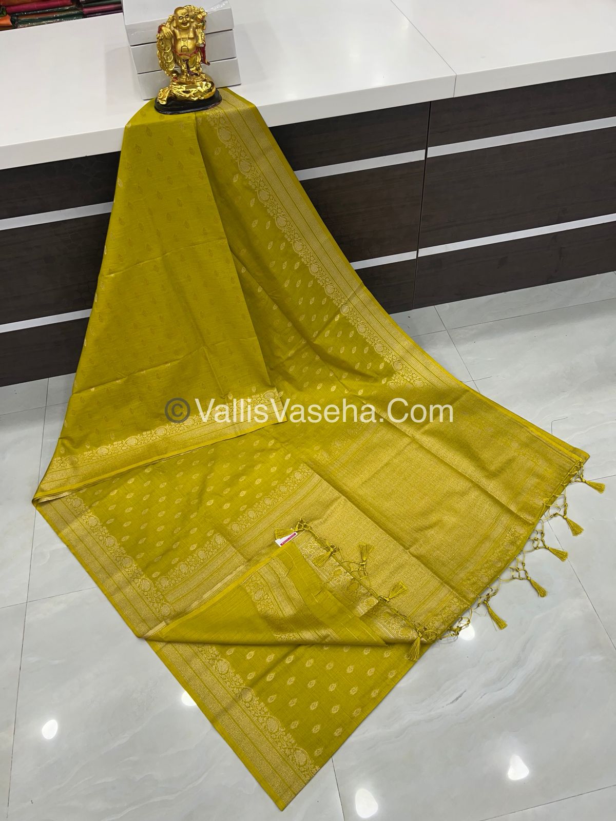 Banarasi - Heritage Silk - Semi Kathan Silk - Yellow Green Shade - VVBHS006