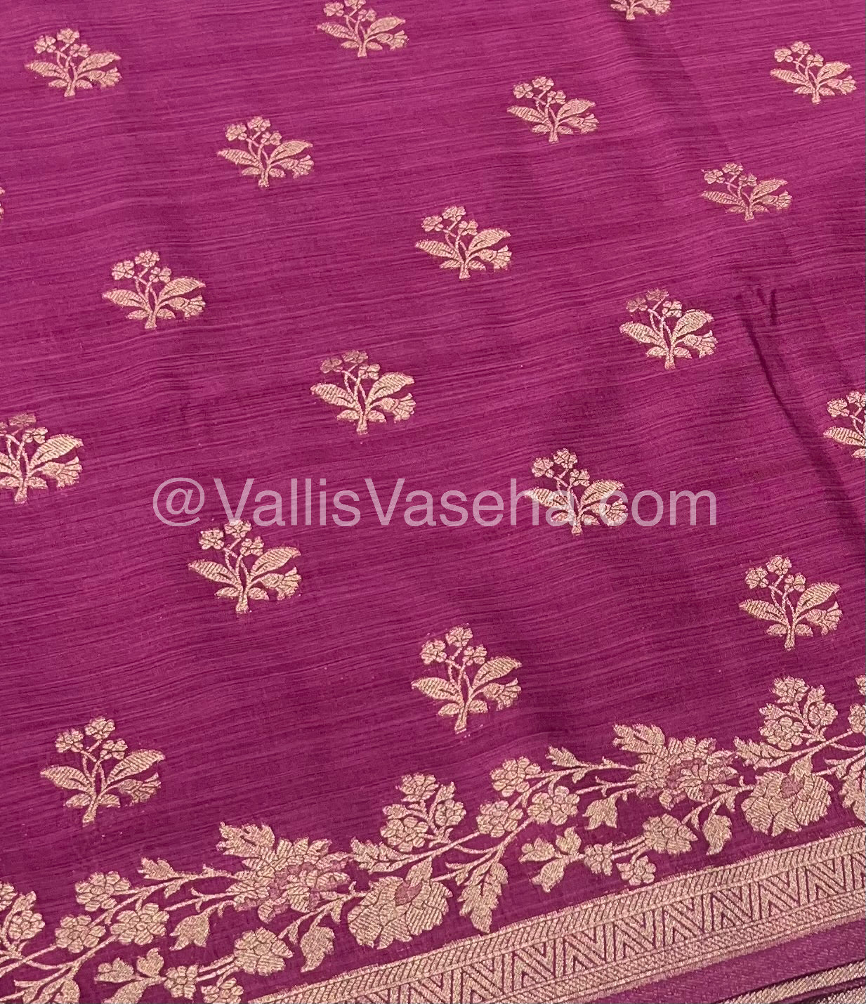 Banarasi - Heritage Silk - Semi Kathan Silk -   Dark Onion Pink Shade - VVBHS008