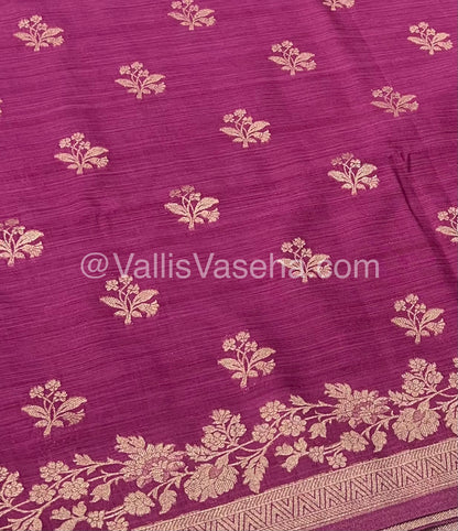 Banarasi - Heritage Silk - Semi Kathan Silk -   Dark Onion Pink Shade - VVBHS008