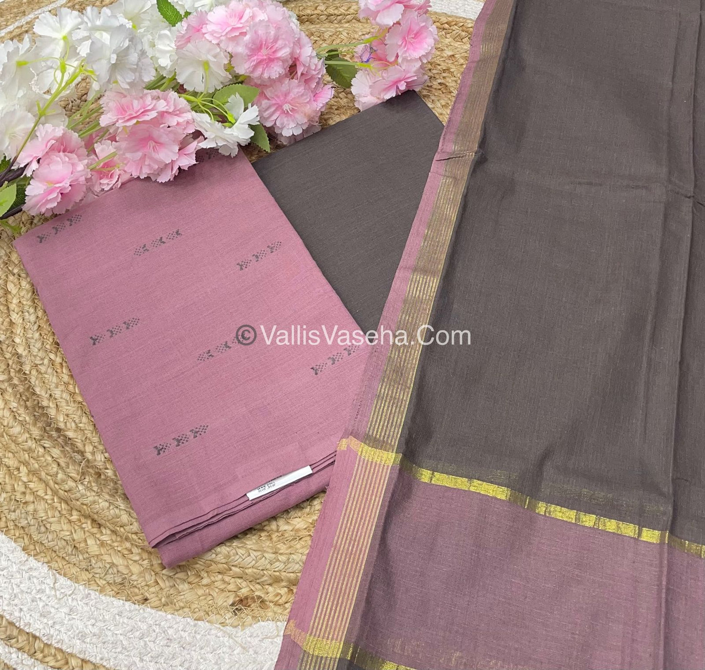 Salwar Material - Pure Cotton - Jacquard Design Set  - VVUSM008