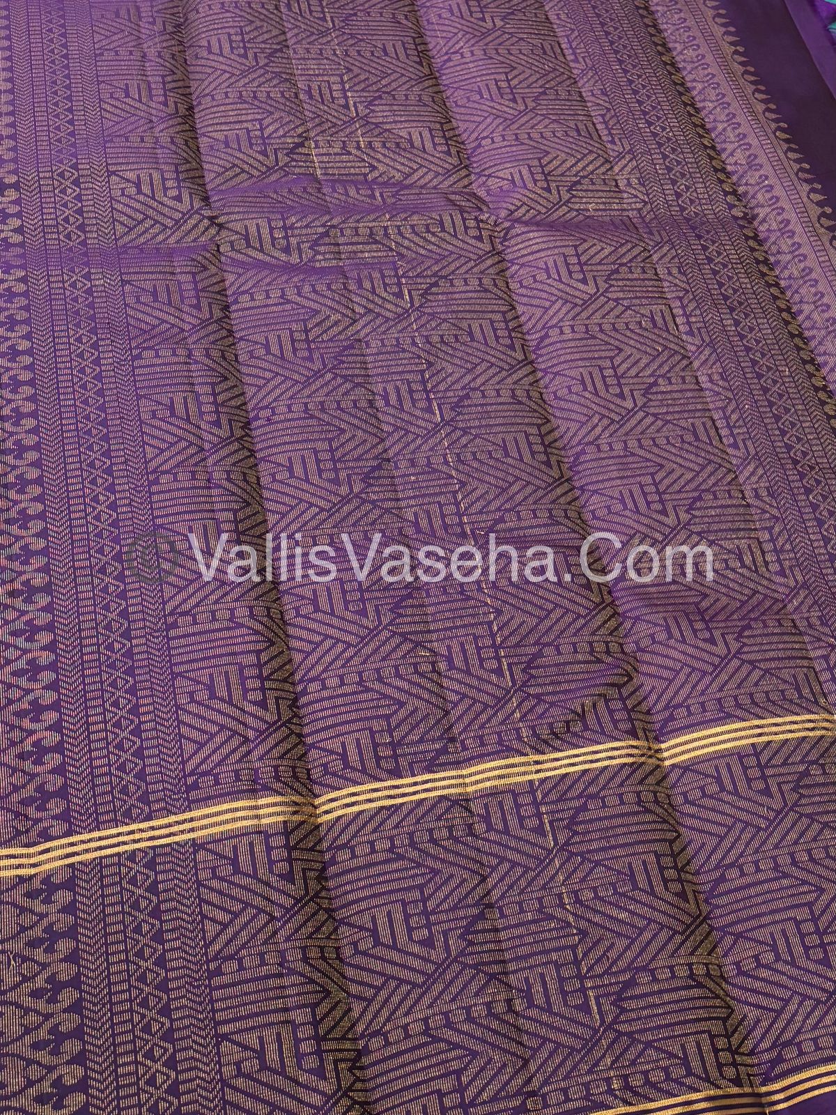 Half Mix - Pure Soft Silk Saree - Long Retta Petta Border with Butta - VVPSS075