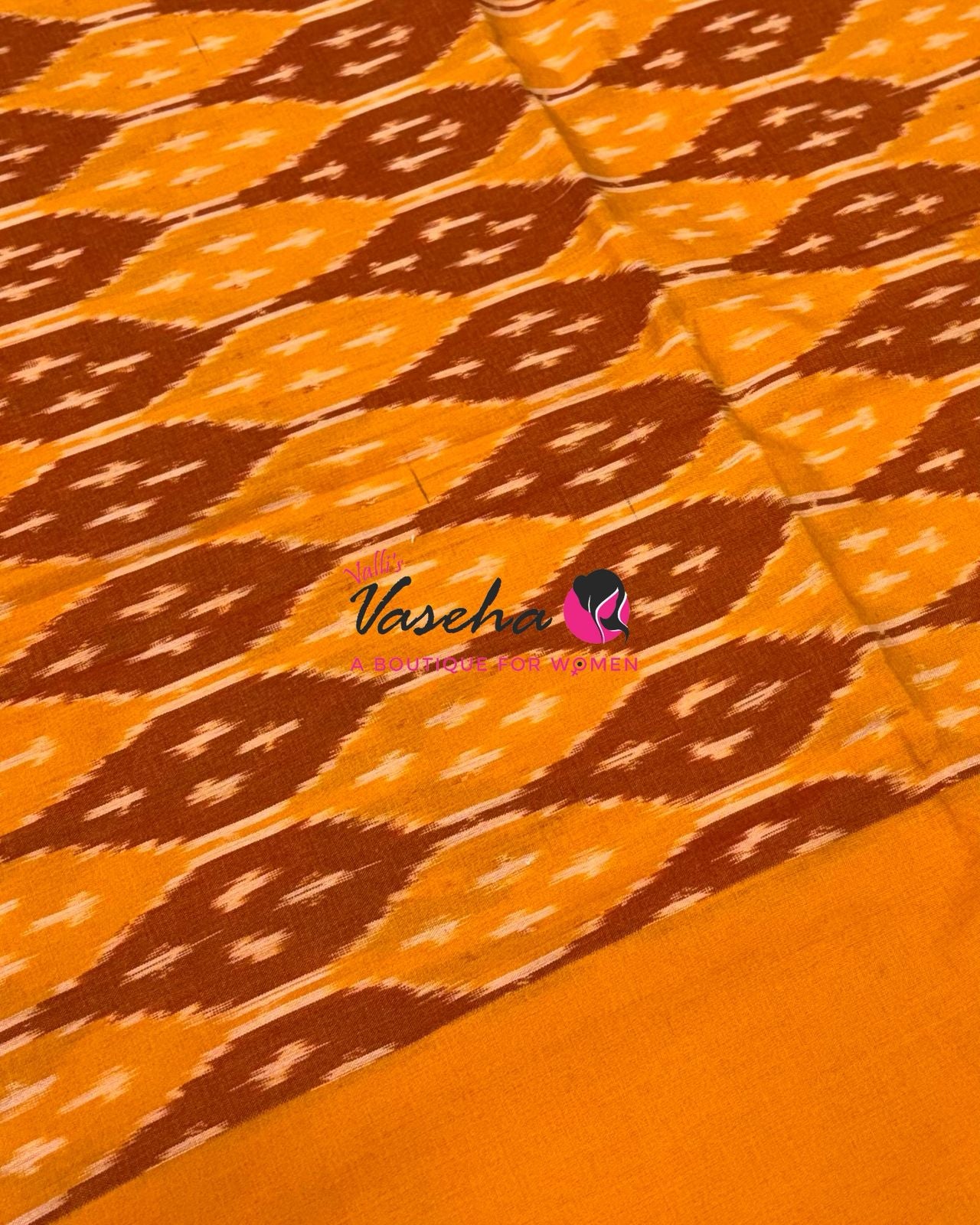 Ikkat Mercerised Cotton Saree - Single Ikkat - VVIKS001
